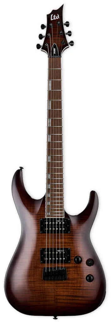 Guitarra eléctrica ESP LTD LH200FM Dark Brown Sunburst