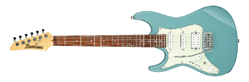 Guitarra eléctrica Ibanez AZES40L en color azul pastel - Imagen 2