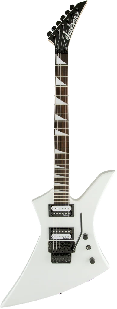 Guitarra eléctrica Jackson serie JS32 Kelly AH FB color blanco nieve