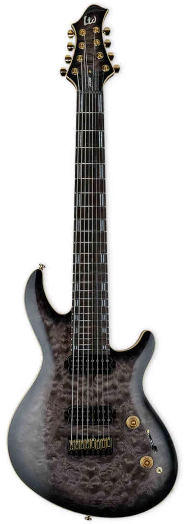 Guitarra eléctrica LTD JR-608 QM Faded Blue Sunburst Satin