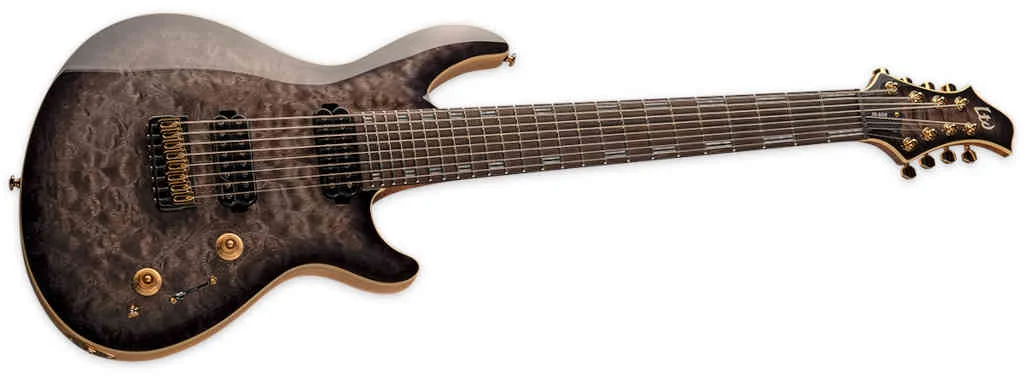 Guitarra eléctrica LTD JR-608 QM Faded Blue Sunburst Satin - Imagen 2