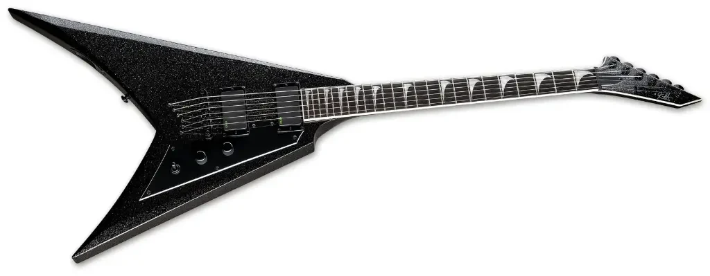 Guitarra eléctrica LTD Kirk Hammett modelo KH-V en acabado negro brillante - Imagen 2