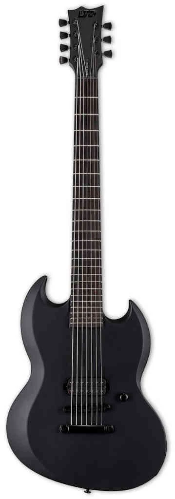 Guitarra eléctrica LTD Viper-7 Baritone Black Metal