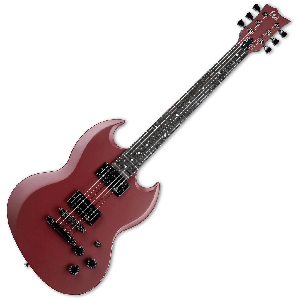 Guitarra eléctrica LTD Volsung Oxblood Satin Signature Lars Frederiksen - Imagen 3