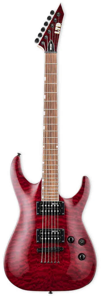 Guitarra eléctrica LTD MH-200QM NT See Thru Black Cherry