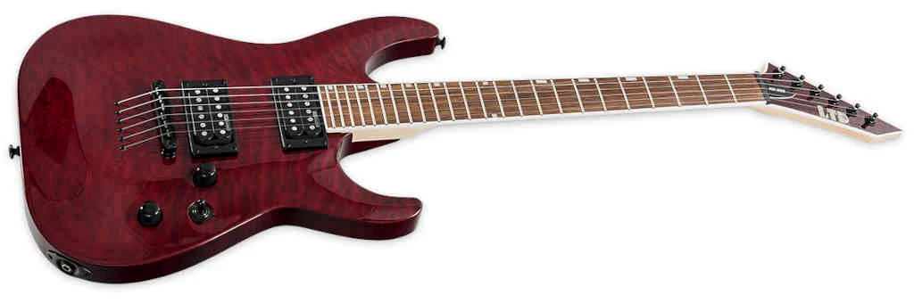 Guitarra eléctrica LTD MH-200QM NT See Thru Black Cherry - Imagen 2