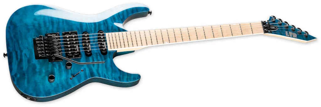 Guitarra eléctrica LTD MH-203QM See Thru Blue - Imagen 2