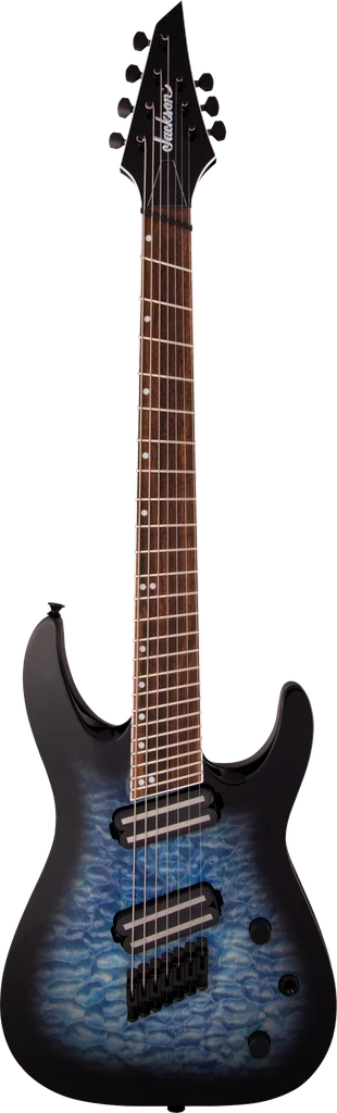 Guitarra eléctrica Jackson Soloist SLATX7Q MS de 7 cuerdas con tapa arqueada