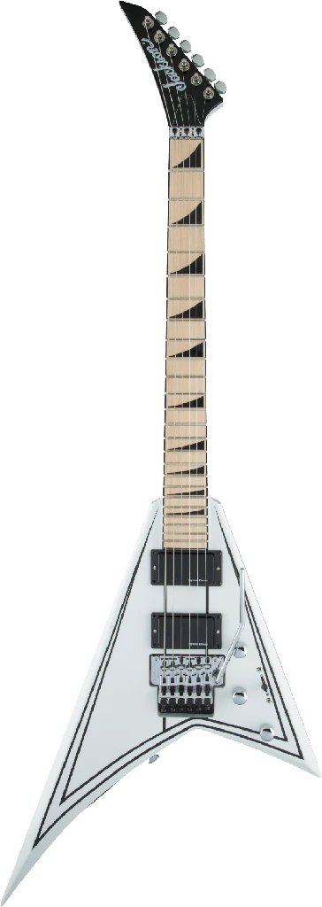 Guitarra eléctrica Jackson X Series Rhoads RRX24M Snow White con franjas negras