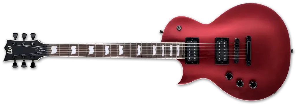Guitarra eléctrica zurda LTD EC-256 Candy Apple Red Satin - Imagen 2