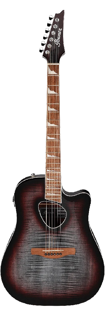 Guitarra Electroacústica Ibanez Alt30FM-RDB Gris Transparente con Sombreado Negro y Rojo