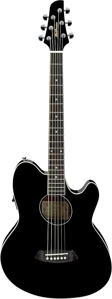Guitarra electroacústica Ibanez Talman TCY10E color negro brillante