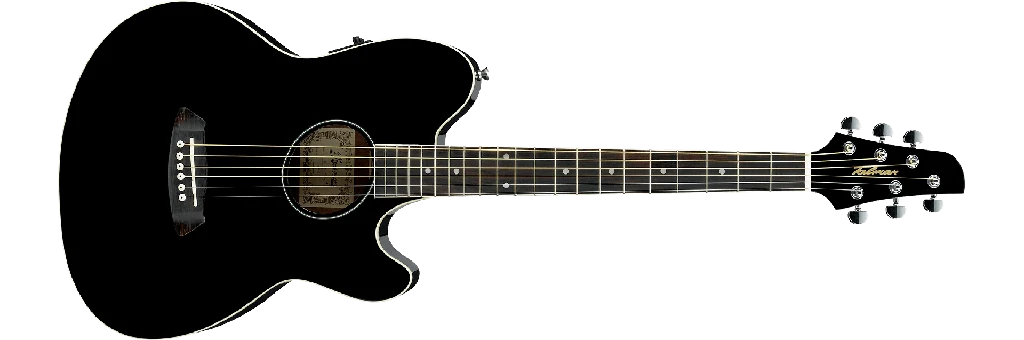Guitarra electroacústica Ibanez Talman TCY10E color negro brillante - Imagen 2