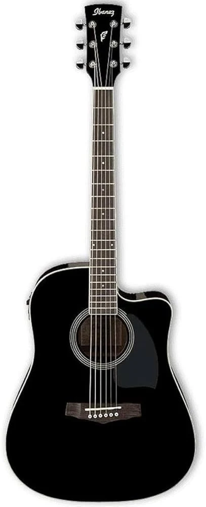 Guitarra electroacústica Ibanez PF15ECEBK color negro