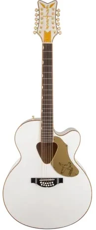 Guitarra Electroacústica Gretsch G5022CWFE-12 Rancher Falcon Blanca de 12 Cuerdas