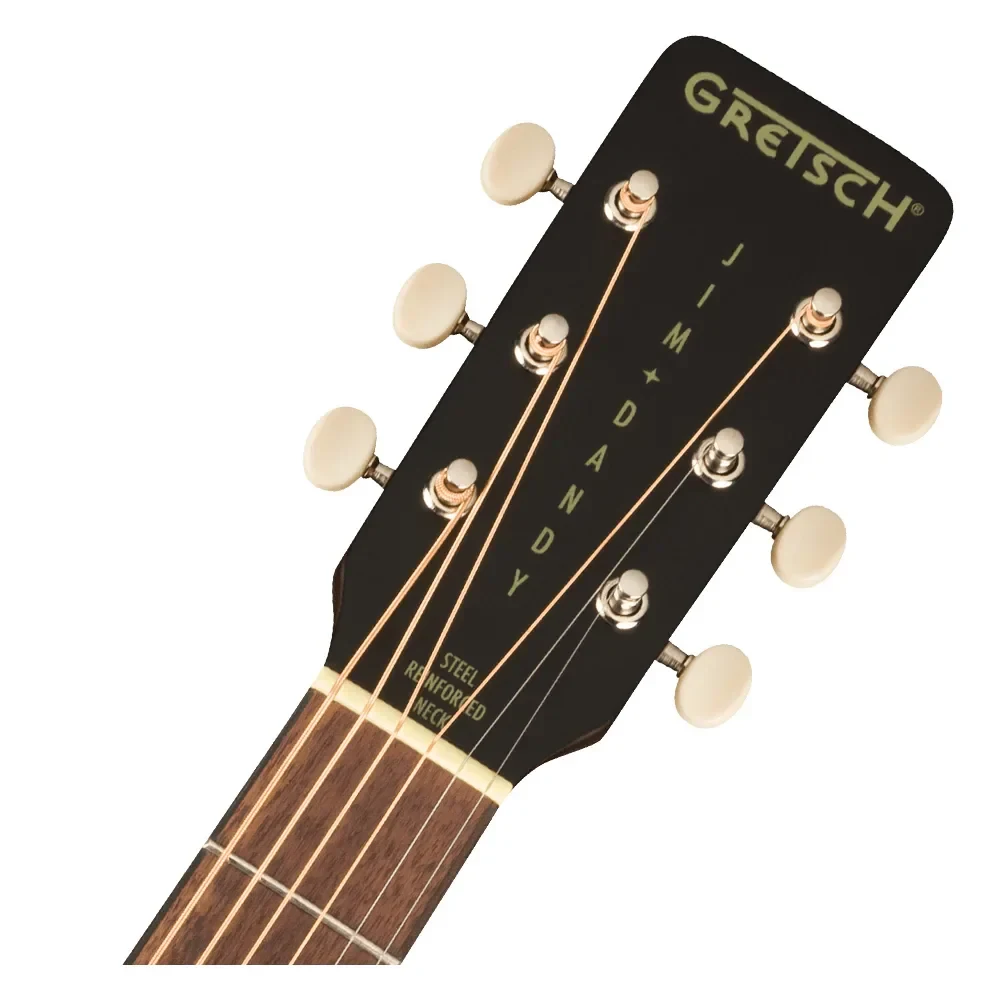 GUITARRA ELECTROACUSTICA GRETSCH JIM DANDY DELTOLUXE CONCERT TORTOISE PICKGUARD BLACK TOP 2711030511 - Imagen 4