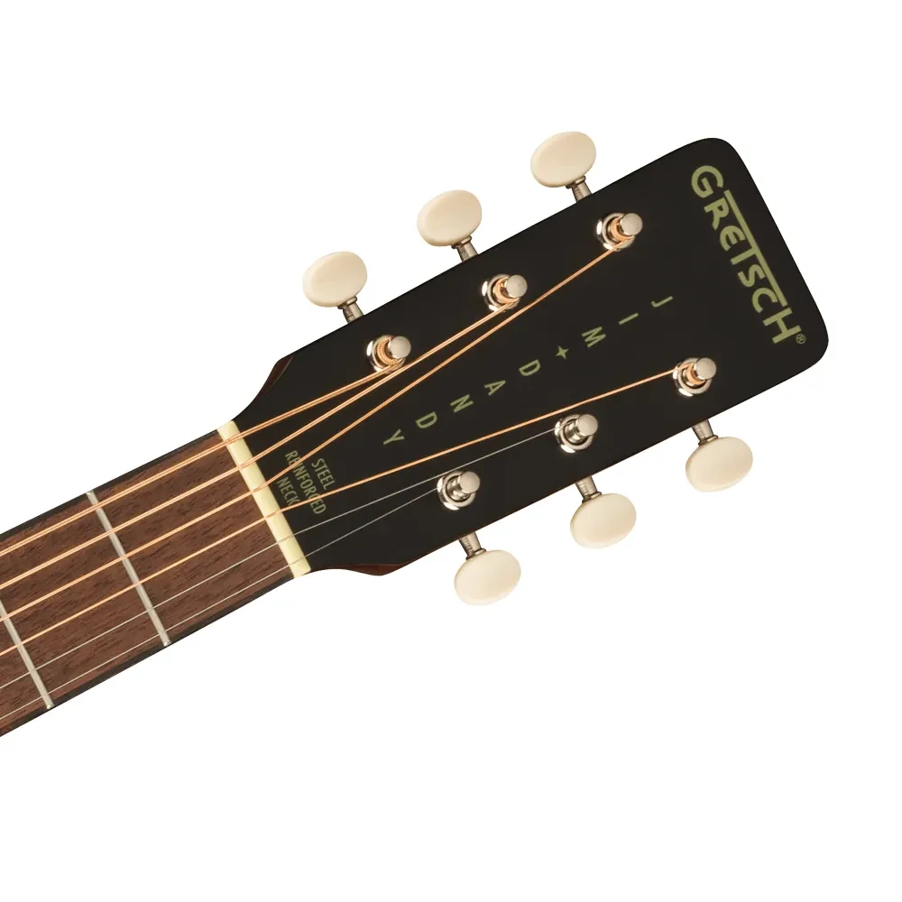 GUITARRA ELECTROACUSTICA GRETSCH JIM DANDY DELTOLUXE PARLOR TORTOISE PICKGUARD BLACK TOP 2711030511 - Imagen 3