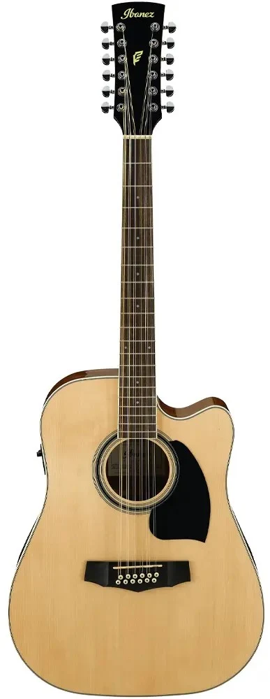Guitarra Electroacústica Ibanez PF1512ECE Natural de 12 Cuerdas