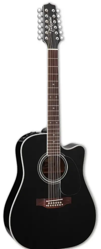 Guitarra Electroacústica Takamine de 12 Cuerdas Legacy Dreadnought con Corte EF381SC