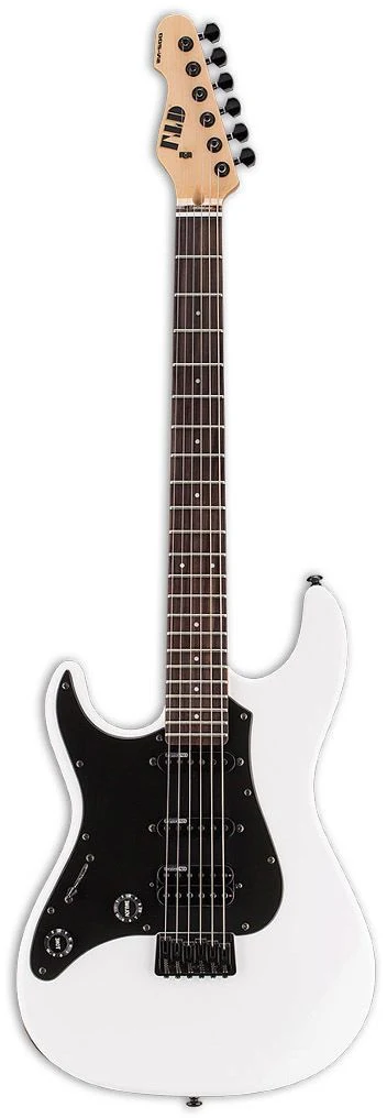 Guitarra eléctrica LTD SN-200HT Rosewood zurda color blanco nieve