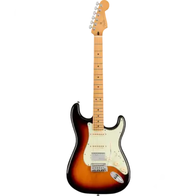 Guitarra Fender Player Plus Stratocaster HSS, diapasón de arce, Sunburst de 3 colores