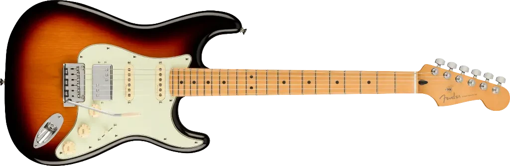 Guitarra Fender Player Plus Stratocaster HSS, diapasón de arce, Sunburst de 3 colores - Imagen 4