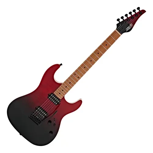 Guitarra Jet JS-1000 Vulcano Roja Transparente - Imagen 2