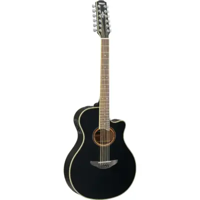 Guitarra Electroacústica Yamaha de Doce Cuerdas Negra APX700II