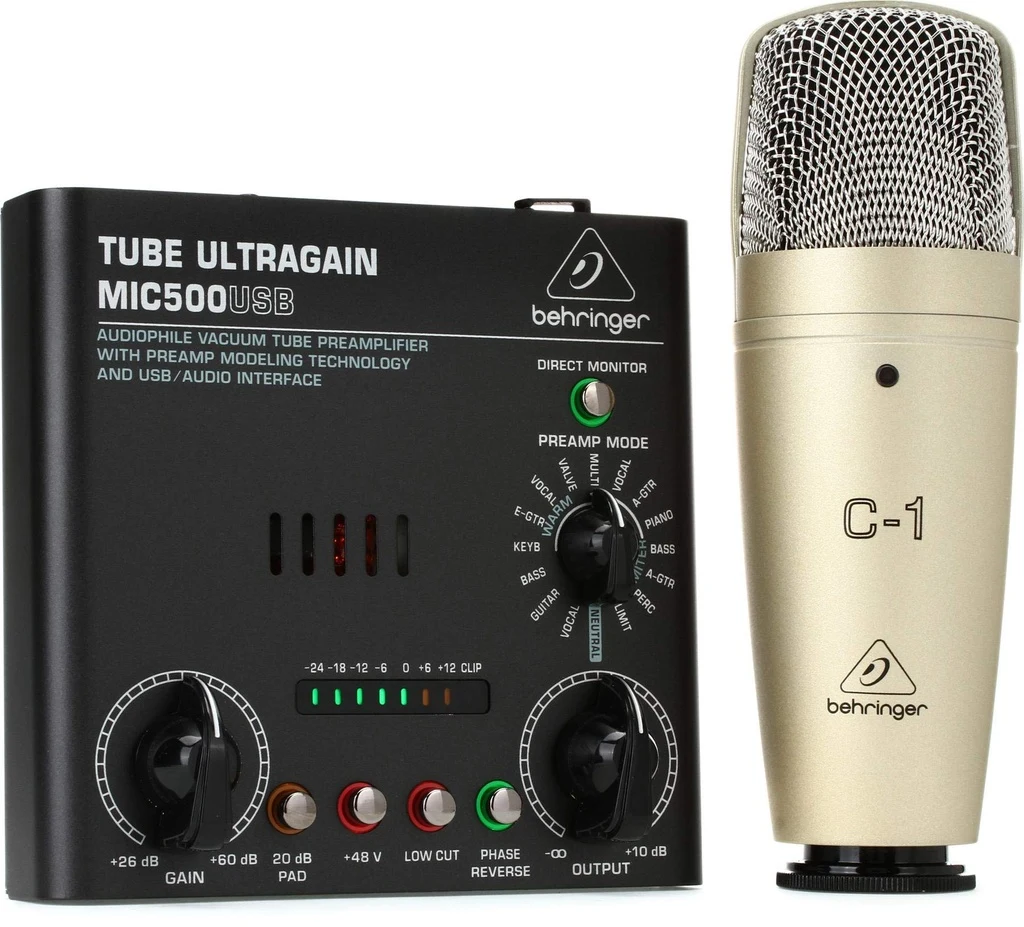 Interfaz de Grabación con Micrófono Behringer