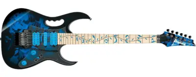 Guitarra Eléctrica Ibanez JEM77P BFP Steve Vai Premium Floral Azul
