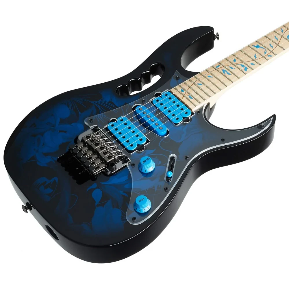 Guitarra Eléctrica Ibanez JEM77P BFP Steve Vai Premium Floral Azul - Imagen 2