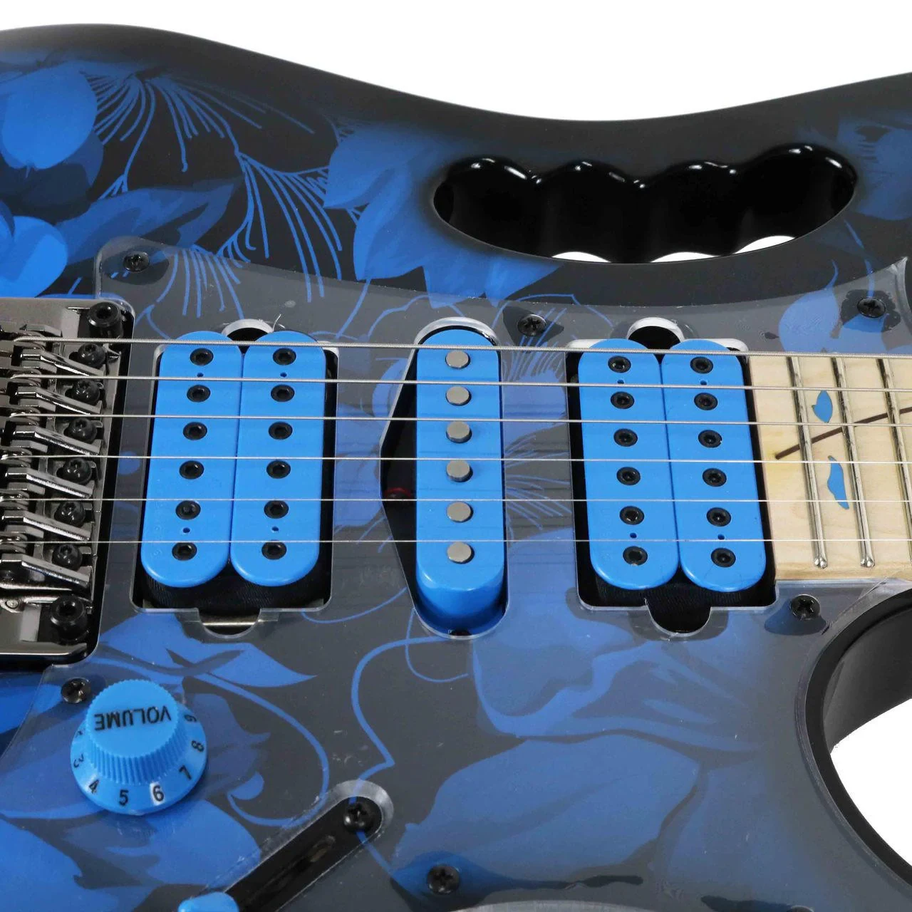 Guitarra Eléctrica Ibanez JEM77P BFP Steve Vai Premium Floral Azul - Imagen 3