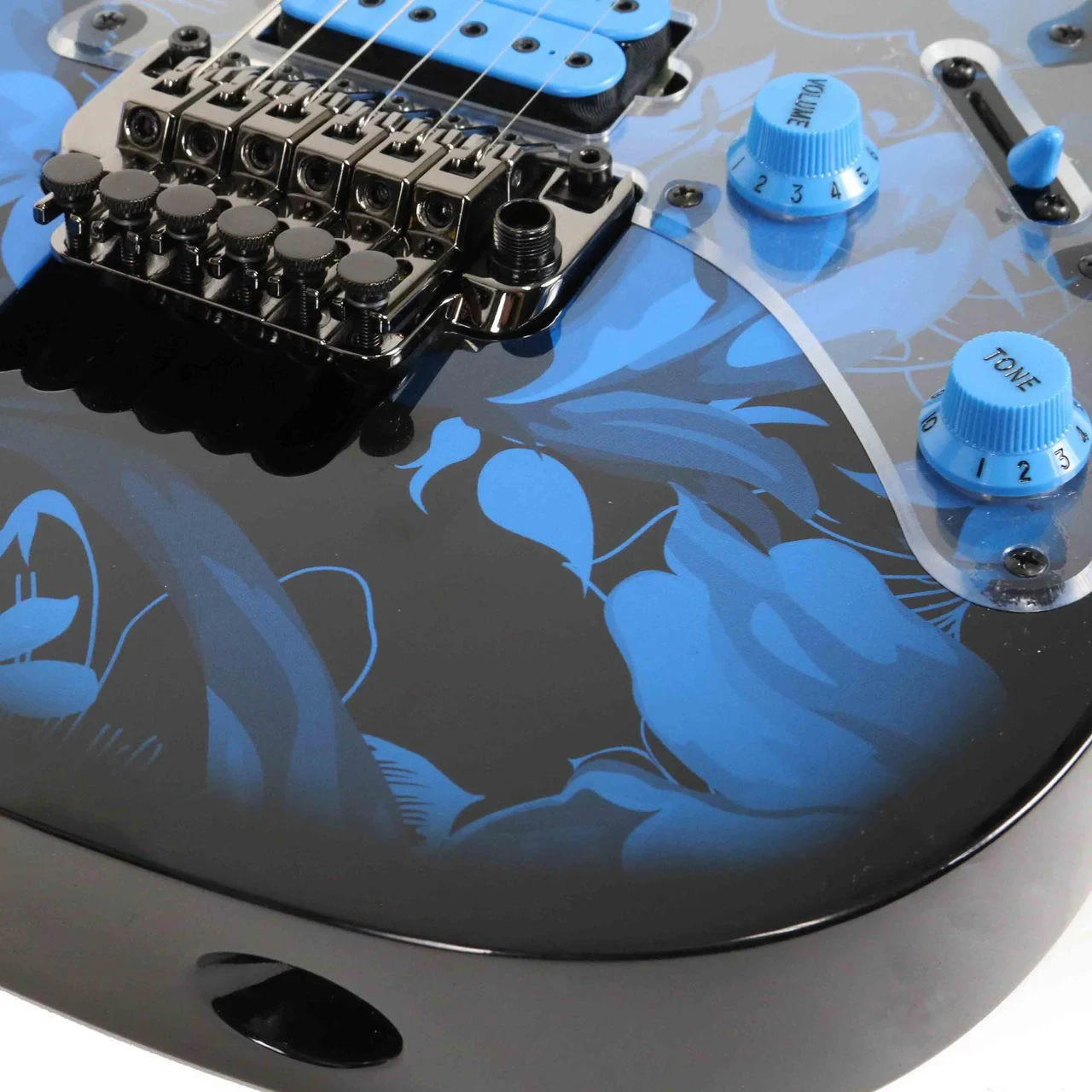 Guitarra Eléctrica Ibanez JEM77P BFP Steve Vai Premium Floral Azul - Imagen 4