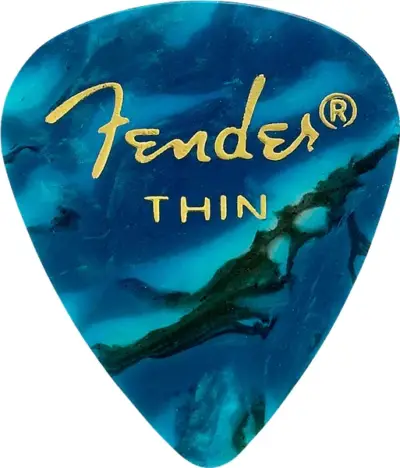 Juego de 12 plumillas Thin Ocean Turquesa Fender