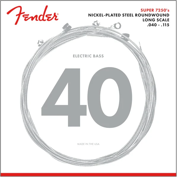 Juego de 5 Cuerdas para Bajo Fender Super 7250S Niquel 40-115