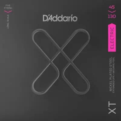 Juego de 5 Cuerdas para Bajo D'Addario XTB45130 de Acero Niquelado