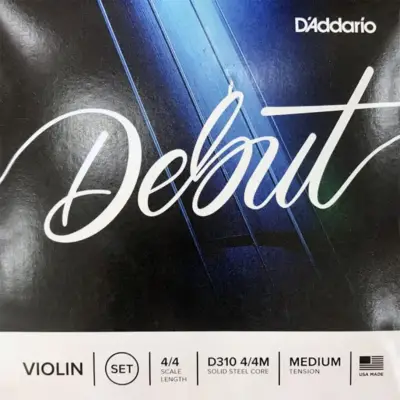 Juego de Cuerdas para Violín 4/4 Debut D310 Medium Steel D'Addario