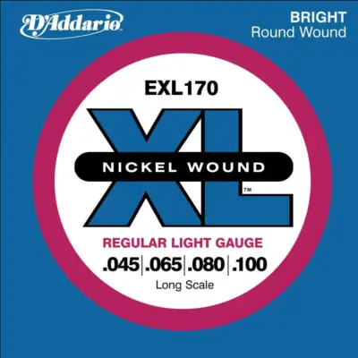 Juego de 4 Cuerdas para Bajo Eléctrico D'Addario EXL170