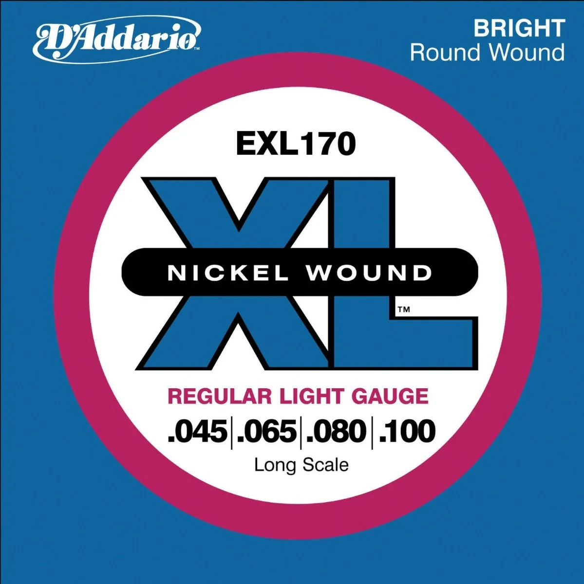 Juego de 4 Cuerdas para Bajo Eléctrico D'Addario EXL170