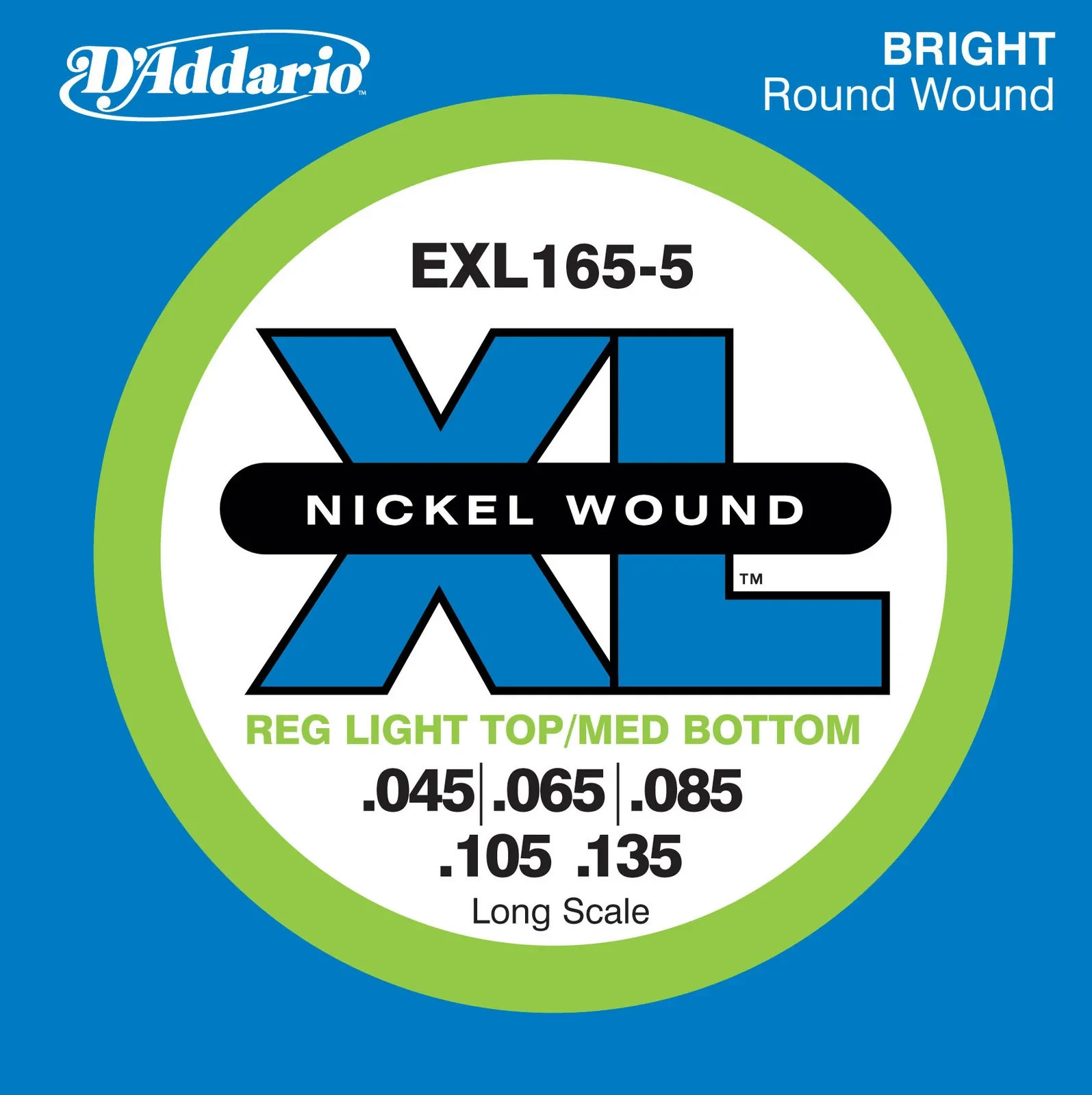 Juego de 5 Cuerdas para Bajo Eléctrico D'Addario EXL165-5