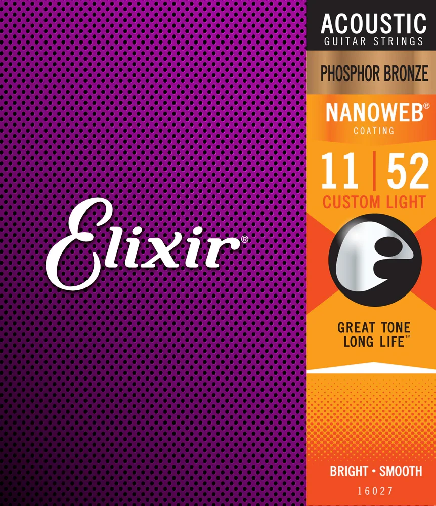 Juego de Cuerdas 11/52 Phosphor Bronze Elixir
