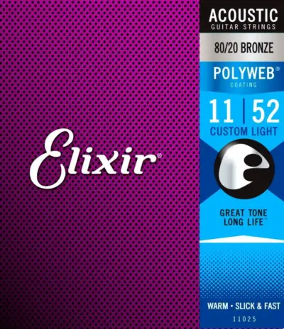 Juego de Cuerdas de Bronce para Guitarra Acústica Elixir 11025