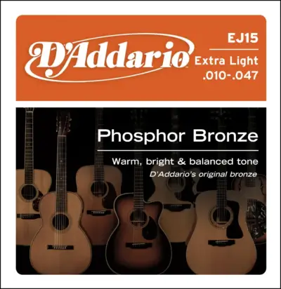 Juego de Cuerdas D'Addario EJ-15 para Guitarra Acústica