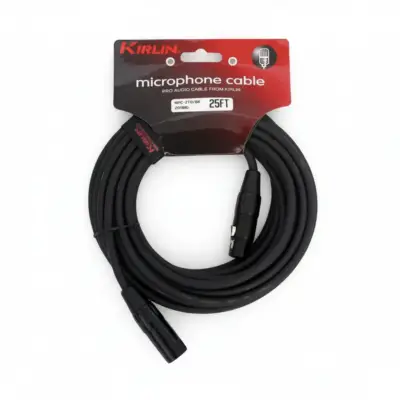 Cable Kirlin Negro Liso para Micrófono, Canon Macho a Canon Hembra, 8 Metros