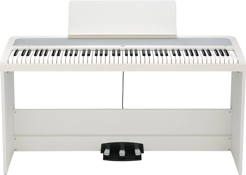 Korg B2SPWH - Piano Digital Blanco de 88 Teclas con Soporte y Pedales