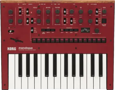 Korg Monologue RD - Sintetizador analógico monofónico, edición roja