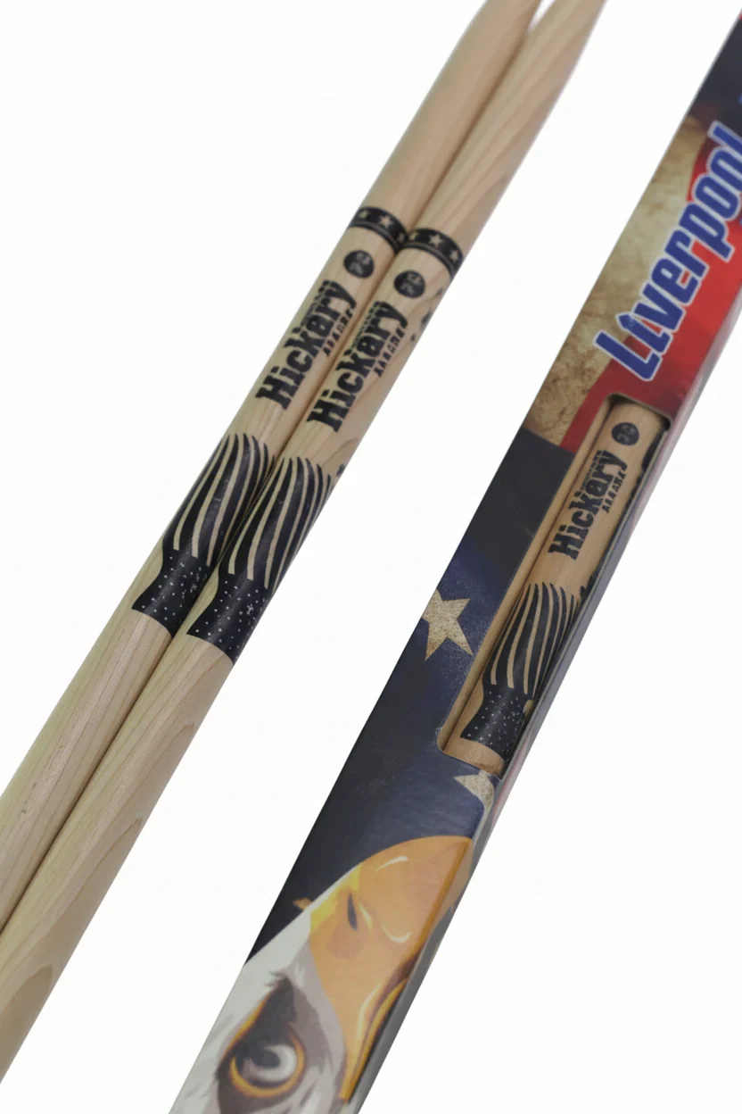 Baquetas Liverpool Serie Hickory 7A Punta de Madera - Imagen 2