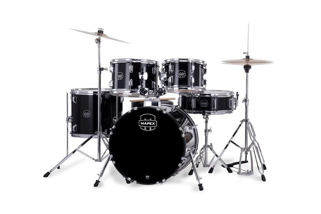 Batería acústica Mapex Comet 5 piezas color negro oscuro