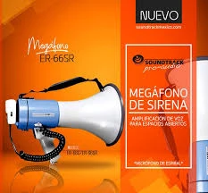 Megáfono Sound Track con Sirena y Micrófono