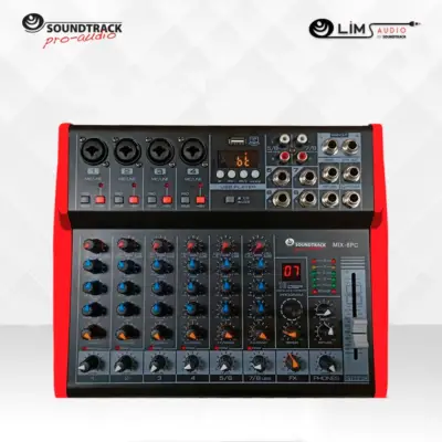 Mezcladora Amplificada Soundtrack MIX-8PC de 8 Canales